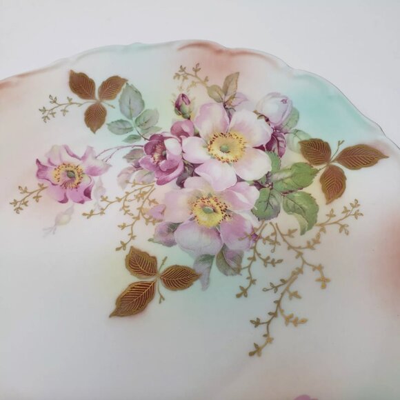 Vintage VTG Schumann Arzberg Germany #35 Wild Rose Bavaria Porcelain 12" Plate - Picture 3 of 7